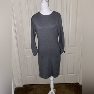 Grey fitted knee length dress
